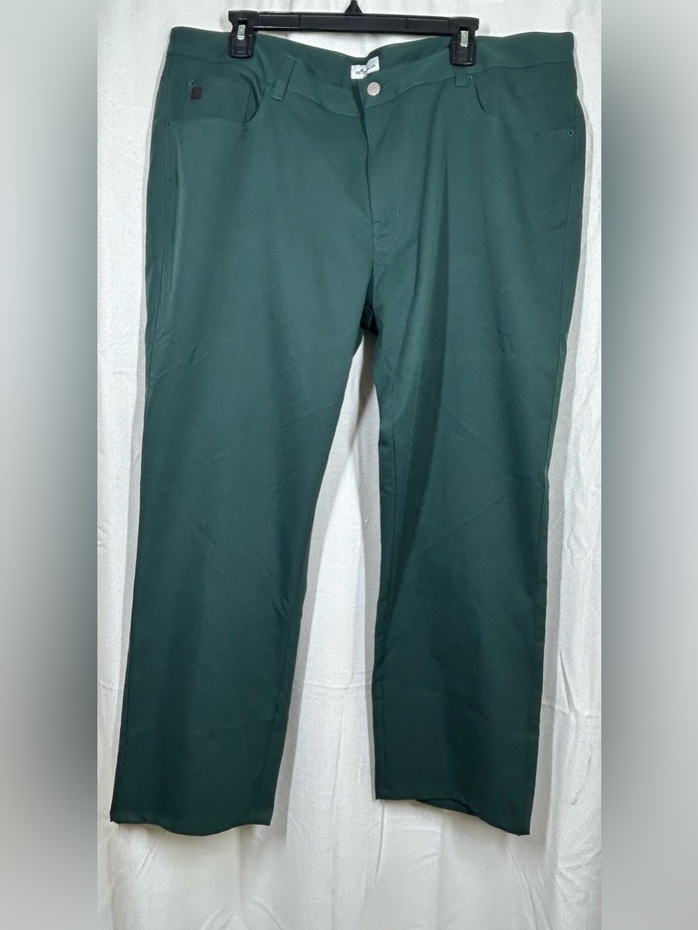 Peter Millar Dark Green Pine Performance Pants Trousers Size 40 X 32